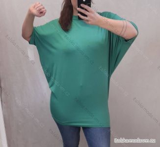 Tunika prodloužená oversize krátký rukáv dámská (L/XL ONE SIZE) ITALSKÁ MÓDA IM722017