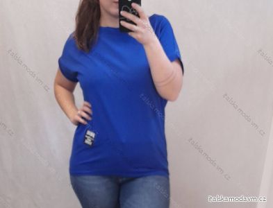 Tunika oversize krátky rukáv dámska nadrozmer (XL/2XL ONE SIZE) TALIANSKA MÓDA IM722018