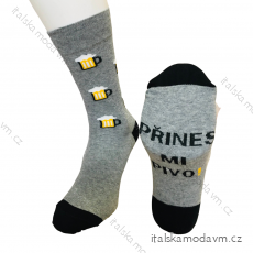 Ponožky veselé pivo slabé pánske CRAZY SOCKS prines mi pivo pre pivare (40-43,44-47) POĽSKÁ MODA DPP20026A