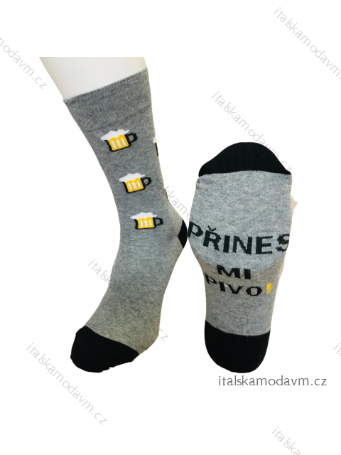 Ponožky veselé pivo slabé pánske CRAZY SOCKS prines mi pivo pre pivare (40-43,44-47) POĽSKÁ MODA DPP20026A