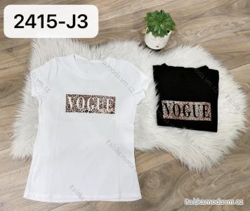 Tričko krátky rukáv VOGUE dámske (S / M ONE SIZE) TALIANSKÁ MÓDA IMM222415-J3A