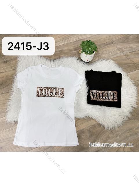 Tričko krátky rukáv VOGUE dámske (S / M ONE SIZE) TALIANSKÁ MÓDA IMM222415-J3A