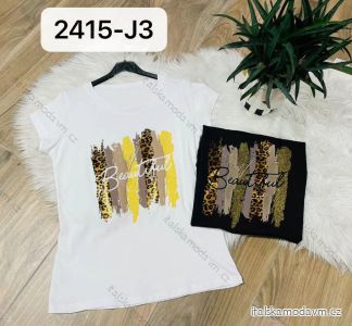 Tričko krátky rukáv dámske (S/M ONE SIZE) TALIANSKA MÓDA IMM222415-J3E