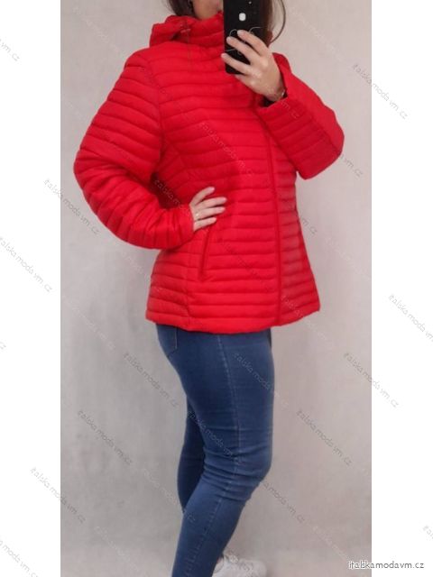 Bunda jarná slabá dámska nadrozmer (3XL-7XL) LIBLAN HKW22LD-7218 červená 3XL