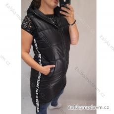 Vesta šušťáková s kapucňou dámska (M/L ONE SIZE) TALIANSKÁ MÓDA IMD21BIBI/DR