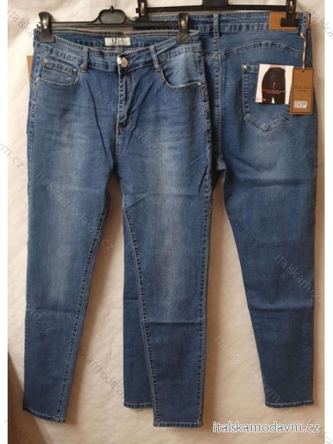 Rifle jeans dlhé dámske nadrozměr (42-50) JEANS BSJ21S5546/DR 42 <p>modrá</p>