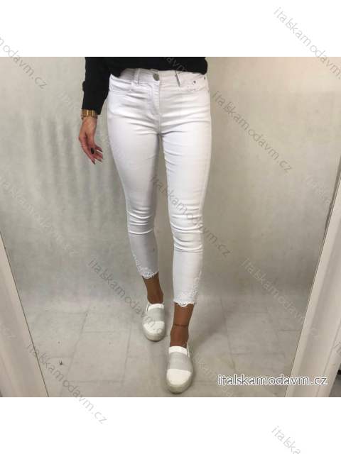 Rifle jeans dámske (XS-XL) MISSRJ CG577/DR 40 biela