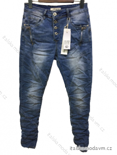 Rifle jeans baggy dlhé dámske na gombíky (XS-XL) JEWELLY JEW22JW2229/DR