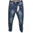 Rifle jeans baggy dlhé dámske na gombíky (XS-XL) JEWELLY JEW22JW2229/DR XS modrá