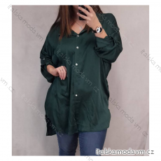 Košeľa oversize dlhý rukáv dámske (2XL/3XL ONE SIZE) TALIANSKA MÓDA IMWB22109