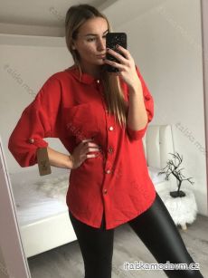 Košeľa dlhý rukáv dámska (S / M ONE SIZE) TALIANSKÁ MÓDA IM321502