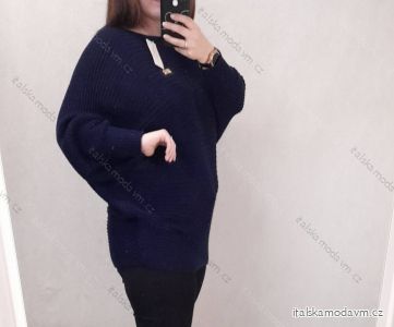 Sveter oversize dlhý rukáv dámsky (2XL / 4XL ONE SIZE) TALIANSKÁ MÓDA IM721401