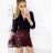 Sukně krátká dámská (s-xl) AFASHION AF18001 S (EU 36/ Kalhoty 27-28) vínová