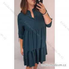 Šaty košeľové dlhý rukáv dámske (M / L ONE SIZE) TALIANSKÁ MÓDA IM321524 / dr