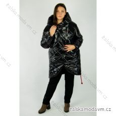 Kabát zimné s kapucňou dámsky nadrozměr (ML-XL-2XL-3XL-4XL) POĽSKÁ MÓDA PMLG21AGATA
