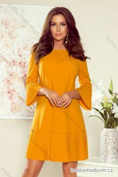 228-7 LUCY - Pleated comfortable dress - mustard color
 NMC-228-7