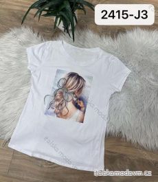 Tričko krátky rukáv dámske (S/M ONE SIZE) TALIANSKA MÓDA IMM222415-J3G