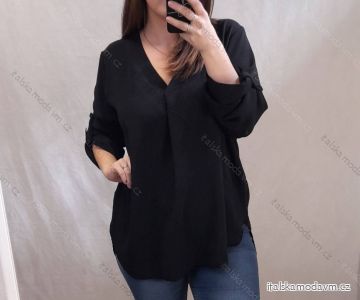 Tunika dlhý rukáv dámska nadrozmer (XL/2XL ONE SIZE) TALIANSKA MÓDA IM322003/DR