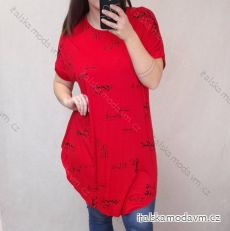 Tunika oversize krátky rukáv dámske (XL/2XL ONE SIZE) TALIANSKA MÓDA IM422361/DR