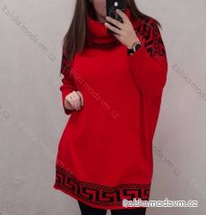 Šaty pletené s rolákom dlhý rukáv dámske nadrozmer (4XL/5XL ONE SIZE) TALIANSKA MóDA IM4212627