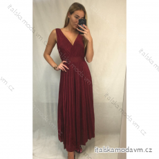 Šaty dlhé spoločenské elegantné ligot plesové dámske (UNI S / M) TALIANSKÁ MÓDA IMM21954