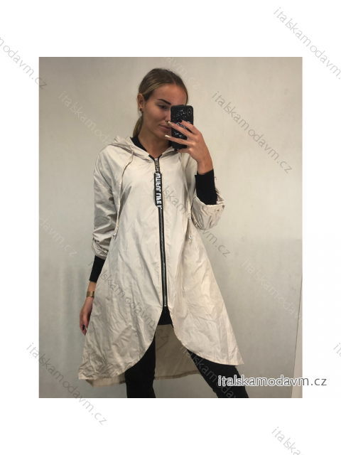 Bunda kabát parka šustáková vetrovka dámska (M/L/XL ONE SIZE) TALIANSKA MÓDA IMD22127/DR M / L béžová