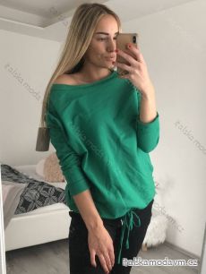 Tunika zaväzovací dlhý rukáv dámska (S/M/L ONE SIZE) TALIANSKA MóDA IM522GREE/DR