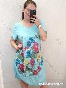 Šaty letné voľnočasové krátky rukáv dámske (L/XL ONE SIZE) TALIANSKA MÓDA IM422384