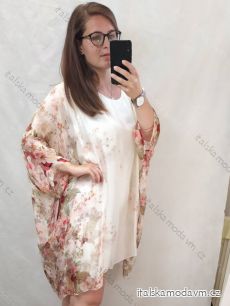 Tunika predĺžená krátky rukáv dámska (L/XL/2XL ONE SIZE) TALIANSKA MóDA IM522FLOWER