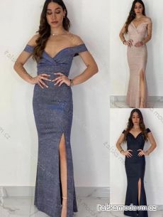 Šaty dlhé elegantné spoločenské trblietavé na raminka dámske (S/M ONE SIZE) TALIANSKA MÓDA IMM2213680LS