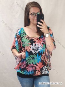 Tunika oversize krátky rukáv dámska nadrozmer (2XL/3XL ONE SIZE) TALIANSKA MóDA IM422LIST