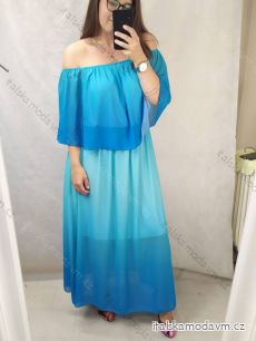 Šaty letné dlhé carmen šifón dúhové dámske nadrozmer (XL/2XL ONE SIZE) TALIANSKA MÓDA IM42295108/DR