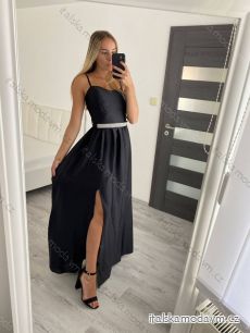 Šaty dlhé elegantné letné na ramienka dámske (S/M ONE SIZE) TALIANSKA MÓDA IMM2222611LS