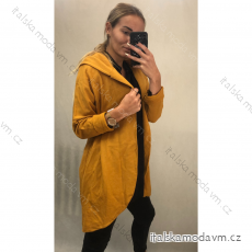 Cardigan bavlněný dlouhý rukáv s kapucí dámský (S/M/L/XL ONE SIZE) ITALSKÁ MÓDA IMD22689