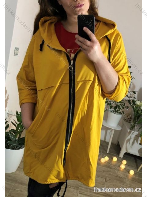 Mikina bavlněná dlouhý rukáv dámská nadrozměr oversize(uni xl-2xl) ITALSKÁ MÓDA IMB22170