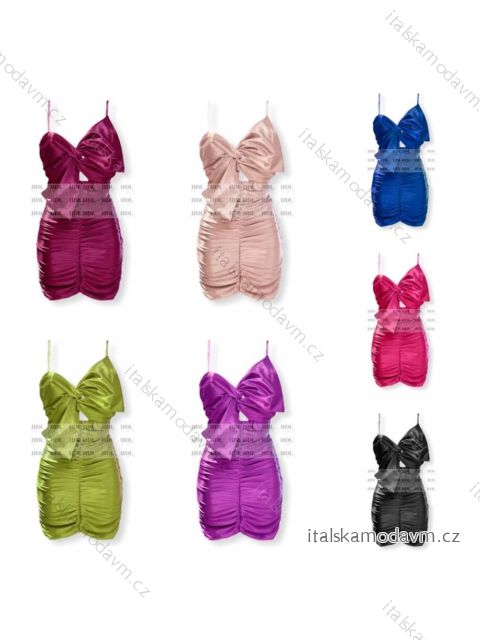 Šaty sexy mini na ramienka dámske (S/M ONE SIZE) TALIANSKA MÓDA IMPHD2222749