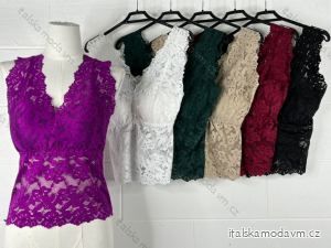 Tielko/top čipkový bez rukávu dámske (S/M ONE SIZE) TALIANSKA MÓDA IMPBB22W2123