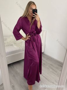 Šaty dlhé elegantné spoločenské dlhý rukáv dámske (S/M ONE SIZE) TALIANSKA MÓDA IMPSH2255183