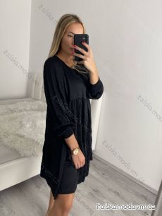 Šaty dlhý rukáv dámske (S/M ONE SIZE) TALIANSKA MÓDA IMPBR22A3791-R9/DR