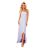 317-2 One shoulder long dress - light heather