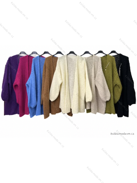 Cardigan pletený dlhý rukáv dámsky (S/M ONE SIZE) TALIANSKA MÓDA IMPLM22321100016