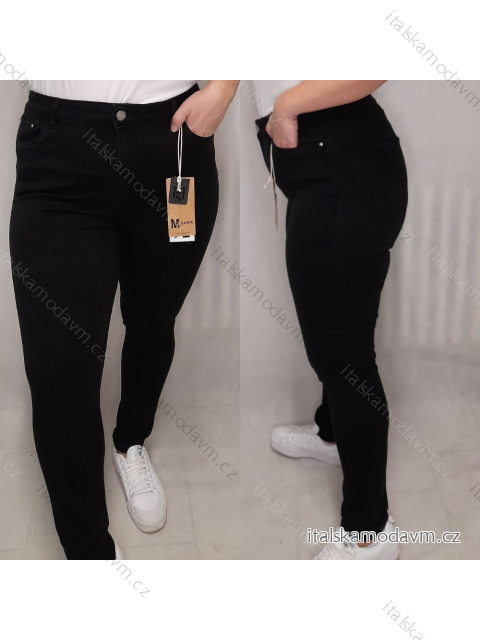 Rifle jeans dámske nadrozmerné (30-42) M.SARA MA122MS2150-13/DR 38 čierna