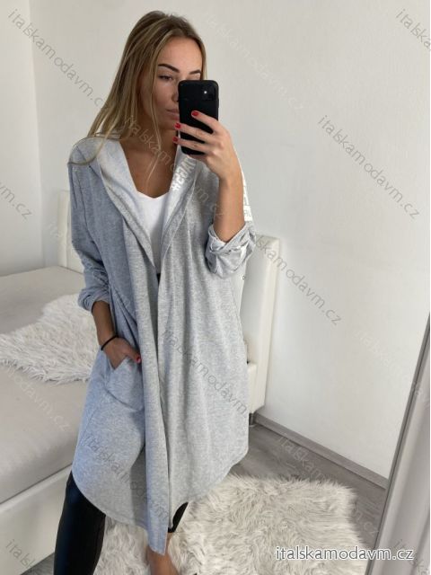 Cardigan bavlnený dlhý rukáv dámsky (XL/2XL ONE SIZE) TALIANSKA MóDA IMB22193