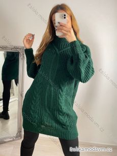 Sveter oversize predĺžený s rolákom dlhý rukáv dámsky (S/M/L ONE SIZE) TALIANSKA MÓDA IMWGS223723/DR