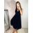 Šaty elegantní společenské na ramínka dámské (S/M ONE SIZE) ITALSKÁ MÓDA IMPSH2280565/DR/DU zelená