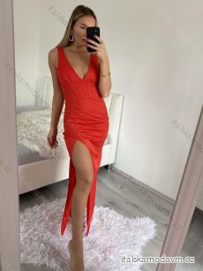 Šaty elegantné spoločenské na ramienka dámske (S/M ONE SIZE) TALIANSKA MÓDA IMPSH22116762