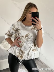 Tunika Vianočná zamatová teplá dlhý rukáv dámska nadrozmer (XL/2XL ONE SIZE) TALIANSKA MóDA IM422584