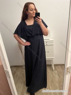 Šaty spoločenské elegantné krátky rukáv dámske nadrozmer (XL/2XL ONE SIZE) TALIANSKA MÓDA IMPSH22L723