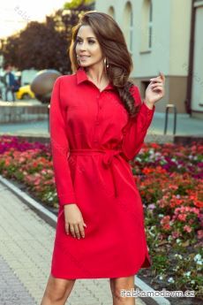 284-1 CAMILLE Shirt dress with pockets - red
 NMC-284-1