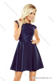 Dress MARTA with lace - navy blue 157-1
 NMC-157-1